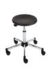 Tabouret pivotant ESD antistatique, assise noir, roulettes