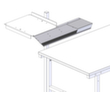 Rocholz Plateau de clavier et de souris 2000 pour table d'emballage, hauteur 20 mm  S