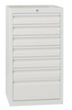 PAVOY Armoire à tiroirs Basis RAL7035, 7 tiroir(s), RAL7035 gris clair/RAL7035 gris clair