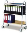 Chariot pour classeurs pour 20 classeurs, force 120 kg, 3 plateaux