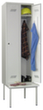 PAVOY Armoire vestiaire Basis gris clair avec banc + 2 compartiments, largeur de compartiment 400 mm