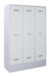 PAVOY Armoire vestiaire Z Basis gris clair avec 6 compartiments, largeur de compartiment 400 mm