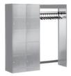 C+P Vestiaire à casiers Classic gris clair avec 10 casiers + porte-chapeaux + porte-chaussures, largeur 1850 mm