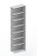 META Rayonnages de bureau Rayonnage d'extension, largeur 756 mm, 7 HC, RAL7035 gris clair