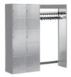 C+P Vestiaire à casiers Classic gris clair avec 10 casiers + porte-chapeaux + porte-chaussures, largeur 1850 mm