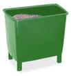 Récipient rectangulaire, pouvant être roulé, opaque, capacité 210 l, vert, 4 pieds