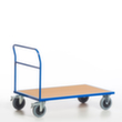 Rollcart Chariot avec barre de poussée, force 500 kg, plateau longueur x largeur 1000 x 700 mm