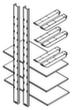 Säbu Rayonnage de stockage pour conteneur  S