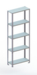 META Etagère à visser FIX, 5 tablettes, RAL7035 gris clair