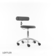 Löffler Tabouret Aogo, assise gris, roulettes