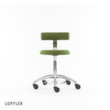 Löffler Tabouret Aogo, assise vert, roulettes  S