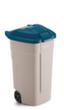 Rubbermaid Poubelle d'une capacité maximale de 240 l, 100 l, beige, couvercle bleu