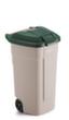 Rubbermaid Poubelle d'une capacité maximale de 240 l, 100 l, beige, couvercle vert