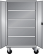 Thurmetall Armoire à portes battantes mobile, largeur 1205 mm