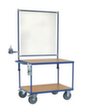 fetra Chariot de table avec équipement de protection contre les infections 1000x700 mm, force 600 kg, 2 plateaux