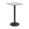 Paperflow Table haute d'extérieur résistante aux intempéries Cross, largeur x profondeur 600 x 600 mm, panneau gris