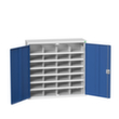 bott Armoire de tri courrier verso, 28 compartiments, RAL7035 gris clair/RAL5010 bleu gentiane