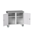 bott poste de travail mobile verso, 2 armoires, RAL7035 gris clair/RAL7035 gris clair