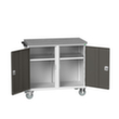 bott poste de travail mobile verso, 2 armoires, RAL7035 gris clair/RAL7016 gris anthracite