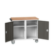 bott poste de travail mobile verso, 2 armoires, RAL7035 gris clair/RAL7016 gris anthracite