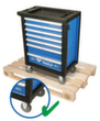 Brilliant Tools BLEU/ARGENT Chariot d'atelier avec 7 tiroirs et 207 outils haut de gamme S