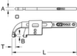 KS Tools Clé à crochet articulée avec goupille  S