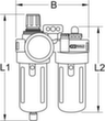 KS Tools Unité de maintenance d'air comprimé 1/2"  S