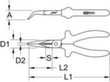 KS Tools BERYLLIUMplus pince téléphonique coudée 180 mm  S