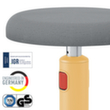 Leitz tabouret assis-debout Ergo Cosy Aktiv, assise gris, partie inférieure du pied antidérapante  S