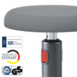 Leitz tabouret assis-debout Ergo Cosy Aktiv, assise gris, partie inférieure du pied antidérapante  S