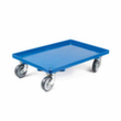 Rouleau de transport avec surface de chargement en plastique, force 250 kg, TPE bandage