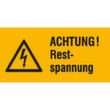 panneau d'avertissement combiné SafetyMarking® « Attention ! Tension résiduelle »