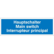 Étiquettes de signalisation SafetyMarking®, « Interrupteur principal trilingue (allemand/anglais/français) »