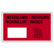 Pochette pour documents « Bordereau de livraison - Facture / Packing List - Invoice », DIN long