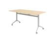 Table pliante roulante, hauteur x largeur x profondeur 750 x 1600 x 800 mm, panneau érable  S