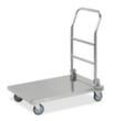 Kongamek Chariot avec barre de poussée en acier inoxydable, force 100 kg, plateau longueur x largeur 820 x 520 mm