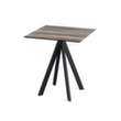 VEBA Table de bistro Essentials Infinity, largeur x profondeur 700 x 700 mm, panneau bois tropical