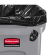 Rubbermaid Collecteur de recyclage Slim Jim® avec conduits d'air, 87 l, noir  S