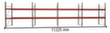 META Rayonnage à palettes MULTIPAL pour 36 palettes, largeur 11225 mm, 3 niveaux de stockage