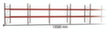 META Rayonnage à palettes MULTIPAL pour 63 palettes, largeur 19580 mm, 3 niveaux de stockage
