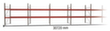 META Rayonnage à palettes MULTIPAL pour 99 palettes, largeur 30720 mm, 3 niveaux de stockage