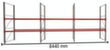 META Rayonnage à palettes MULTIPAL pour 27 palettes, largeur 8440 mm, 3 niveaux de stockage
