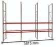META Rayonnage à palettes MULTIPAL pour 18 palettes, largeur 5815 mm, 3 niveaux de stockage