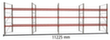 META Rayonnage à palettes MULTIPAL pour 48 palettes, largeur 11225 mm, 4 niveaux de stockage