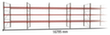 META Rayonnage à palettes MULTIPAL pour 72 palettes, largeur 16795 mm, 4 niveaux de stockage