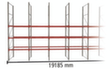 META Rayonnage à palettes MULTIPAL pour 80 palettes, largeur 19185 mm, 4 niveaux de stockage