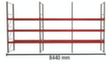 META Rayonnage à palettes MULTIPAL pour 24 palettes, largeur 8440 mm, 4 niveaux de stockage S