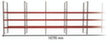 META Rayonnage à palettes MULTIPAL pour 48 palettes, largeur 16795 mm, 4 niveaux de stockage