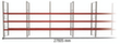 META Rayonnage à palettes MULTIPAL pour 80 palettes, largeur 27935 mm, 4 niveaux de stockage