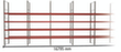 META Rayonnage à palettes MULTIPAL pour 60 palettes, largeur 16795 mm, 5 niveaux de stockage S